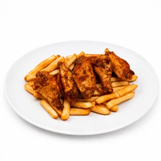 5 PC Chicken Wings + Fries